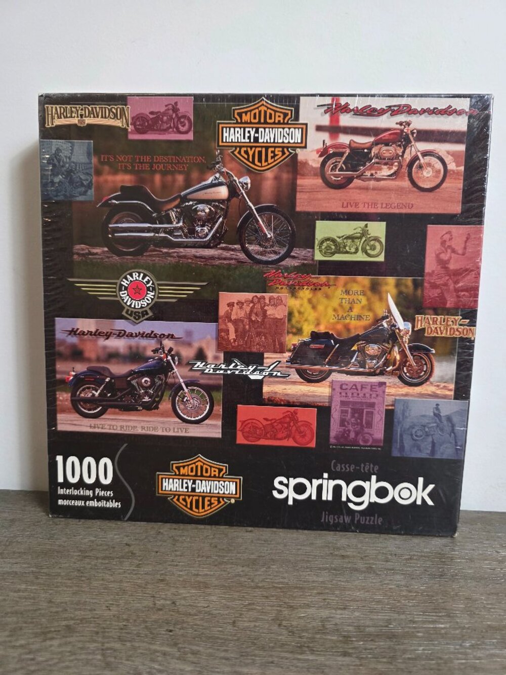 Vintage Harley Davidson Motorcycles - 1000 Piece Jigsaw Puzzle by Springbok NEW